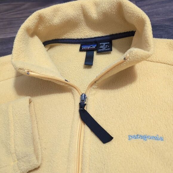 Patagonia Jackets & Blazers - Patagonia Fleece Synchilla Womens S Yellow Full Zip Jacket Hiking Made In USA Y6